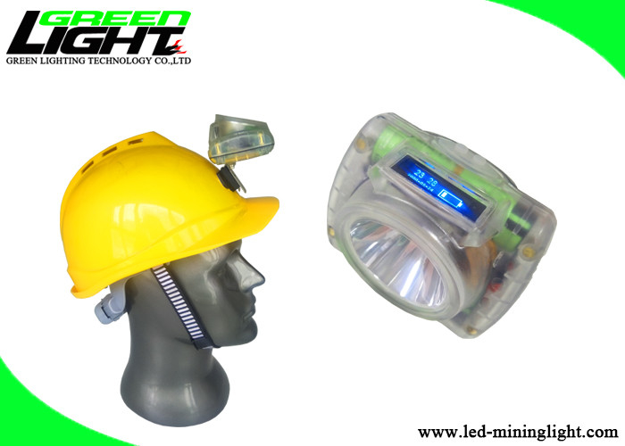 Lampada frontale da miniera a LED senza fili Display OLED digitale 5V 2A Lampada da estrazione del carbone