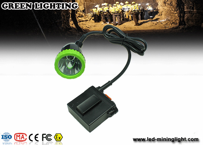 Lampade di estrazione mineraria lunghe del cavo LED con la batteria al litio di 1500mA 3.7V, faro resistente agli urti