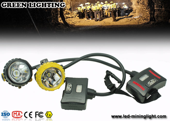 28000lux ha condotto l'alloggio impermeabile della testa di colore di Cap Lights With due del minatore delle miniere di carbone di 12Ah IP68