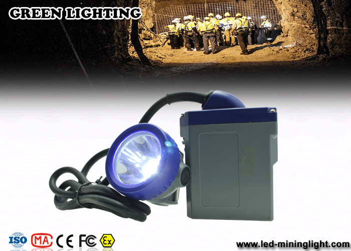 faro principale ricaricabile dei minatori d'ottone della batteria 6.6Ah con l'incastonatura blu 10000lux LED principale del PC