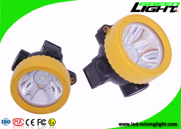 Luci carboniere della prova dell'acqua del IP 67, luce senza cordone del casco per minatore di capacità LED della batteria 2.2Ah