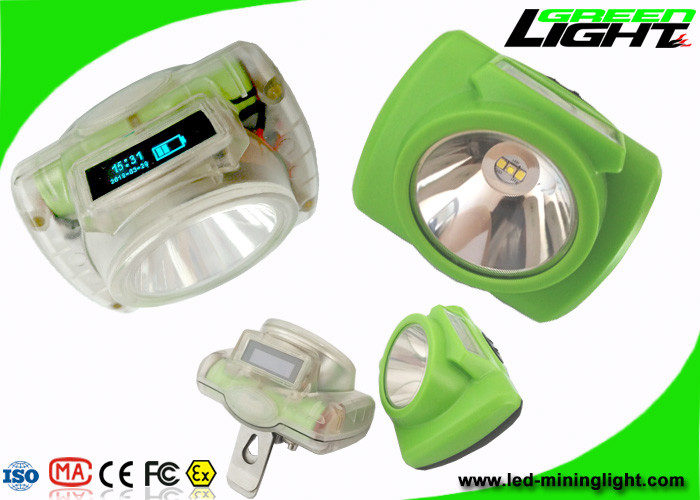 le lampade di cappuccio senza cordone di estrazione mineraria di 13000lux LED IP68 impermeabilizzano USB che incarica dello schermo di OLED