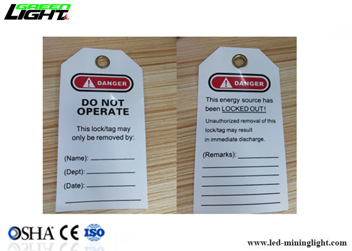 La serrata della sicurezza del PVC l'OSHA di logo dell'OEM etichetta il colore su misura