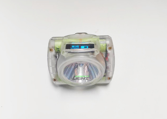 Lampada da minatore a LED senza fili con schermo OLED resistente agli urti, 7AH, 15000lux, IP68 impermeabile
