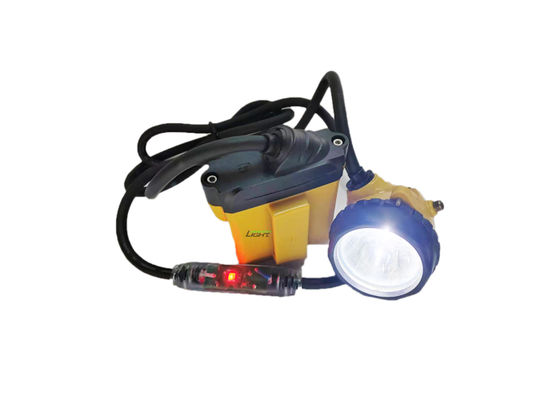 Lampada frontale da minatore con batteria ricaricabile agli ioni di litio da 10,4 Ah, impermeabile IP68, 3W, con luce SOS